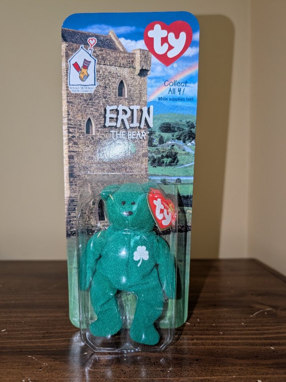Ty teenie beanie baby Erin the bear McDonalds